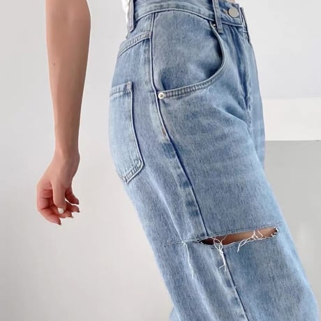 ◆予約◆ダメージデニムパンツ