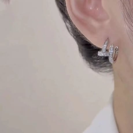 ◆予約◆クロスシャインフープピアス