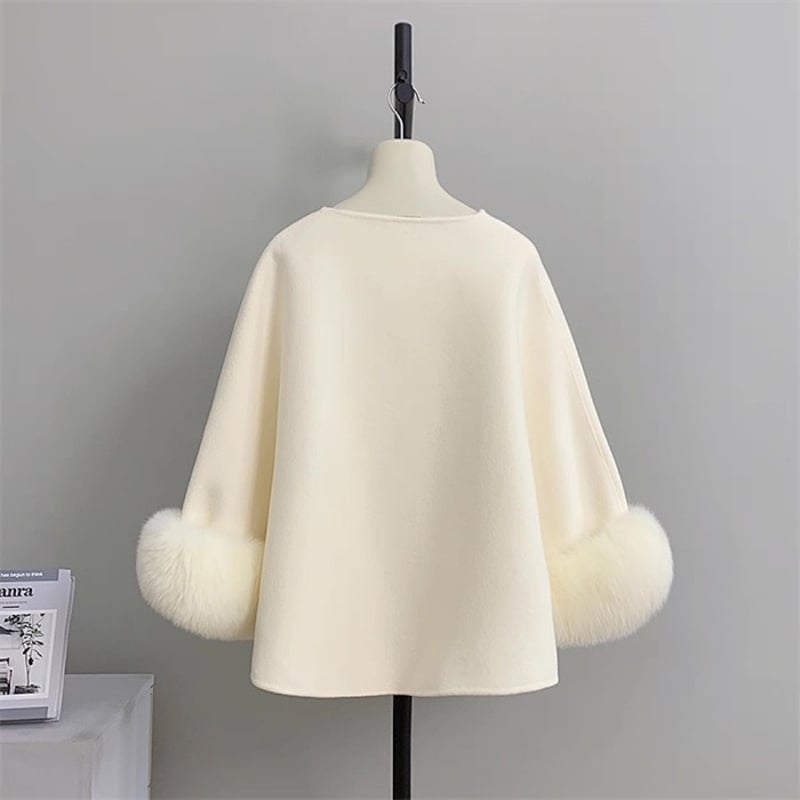 未使用級 TO BE CHIC　大きいサイズ　フォックス ファー ケープ コート ◇予約◇フォックスファーケープコート | MINSE