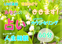 【60分】オンラインセッション（通話orビデオ通話で）　占い　カードリーディング　カウンセリング　人生相談