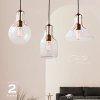 Olite ペンダントライト ガラス レトロ ゴールド 照明 1灯 if-01610