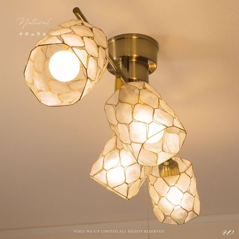シーリングスポットライト　4灯　カピス貝シェード シーリングスポットライト 4灯 カピス貝シェード スポット ライト