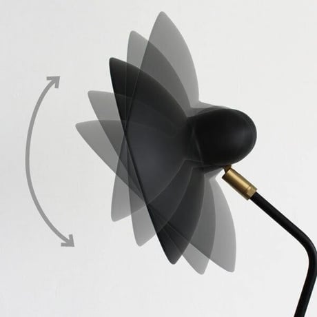 Arles フロアライト 照明 1灯 ブラック 電球付き dc-f04472