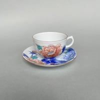 染錦牡丹コーヒー碗