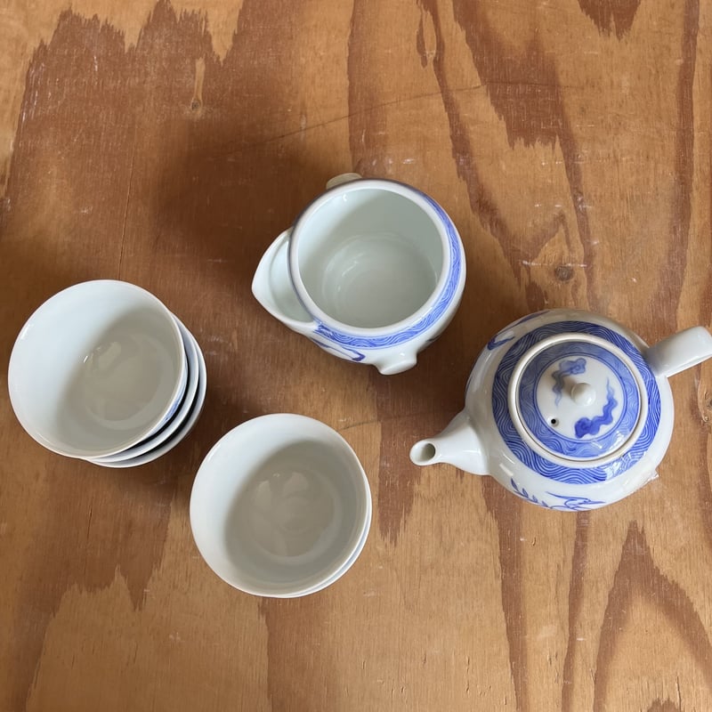 染付鷺文茶器揃 | 辻精磁社 つじのくら