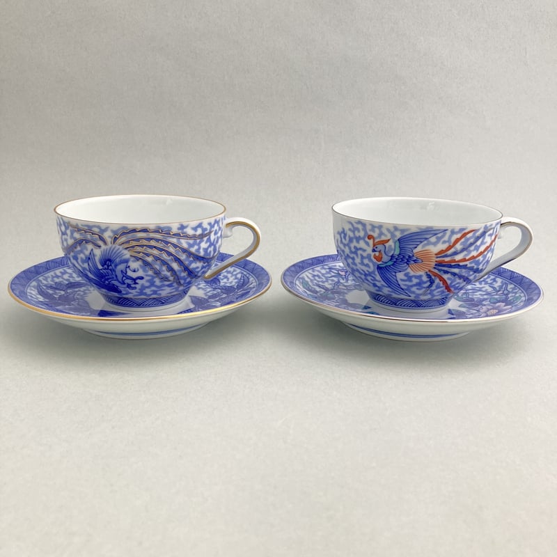 梓浜茄子鳳凰文組碗揃 | 辻精磁社 つじのくら