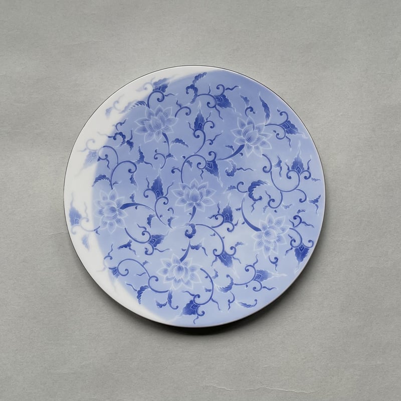 染付月文丸皿 5枚揃え | 辻精磁社 つじのくら