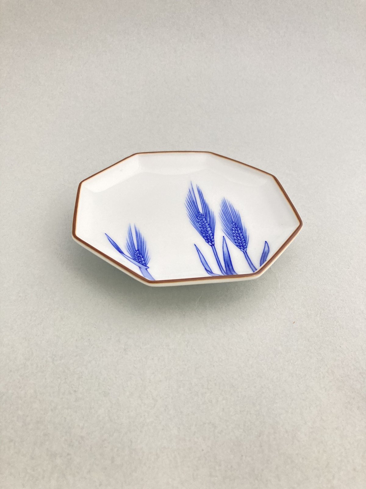 館林喜助工房「染付麦絵皿五枚揃え」 館林喜助工房「染付麦絵皿五枚揃え」