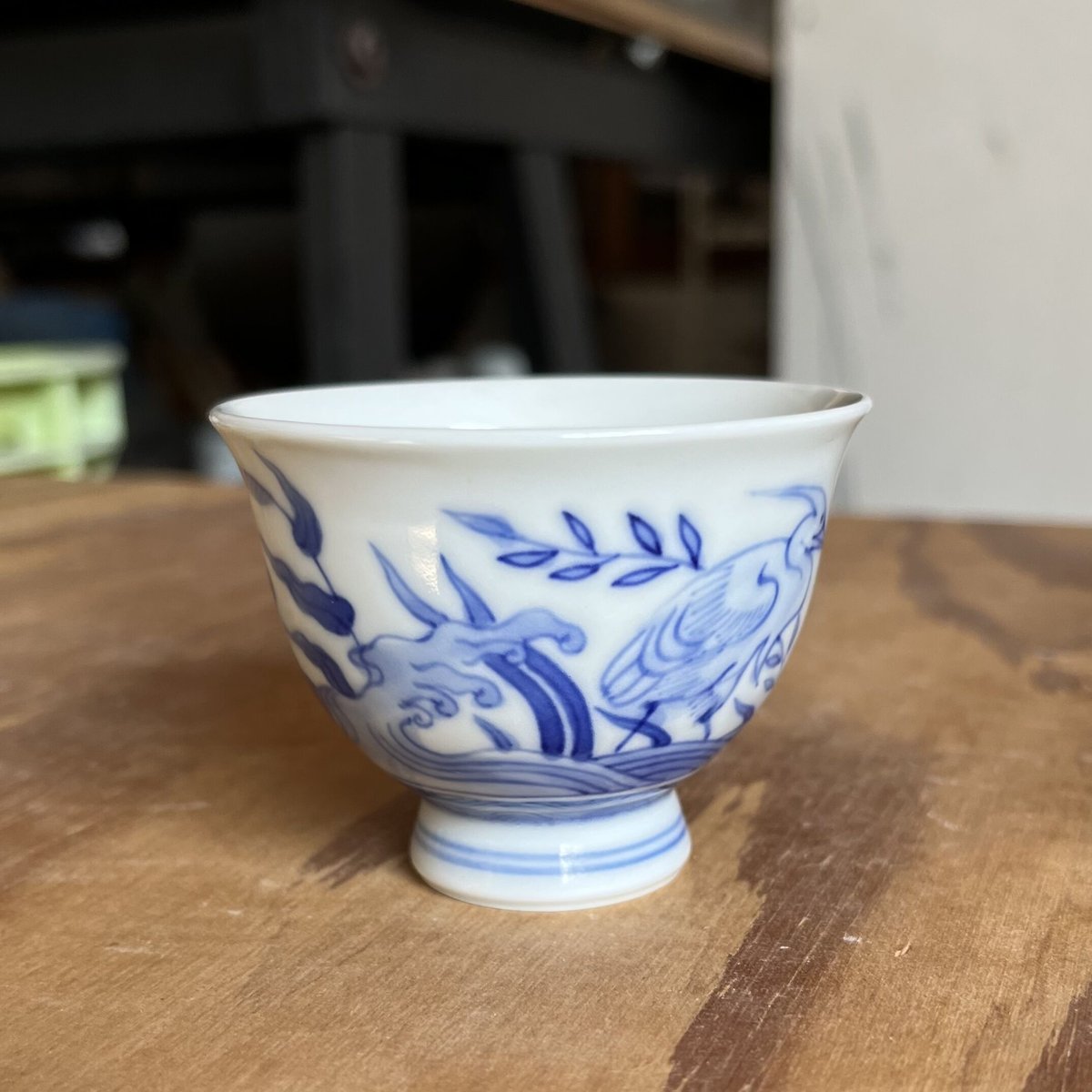 染付鷺文茶器揃 | 辻精磁社 つじのくら
