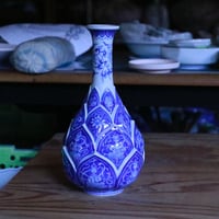 染付水禽文花瓶／染錦瑞雲鳳凰文花瓶 | 辻精磁社 つじのくら