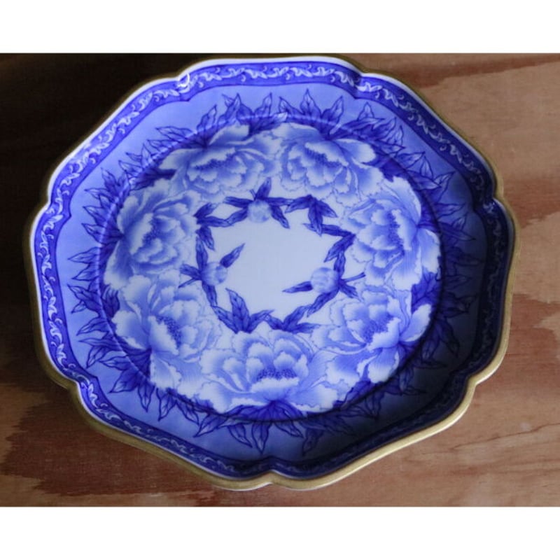 染付牡丹文菓子皿 | 辻精磁社 つじのくら