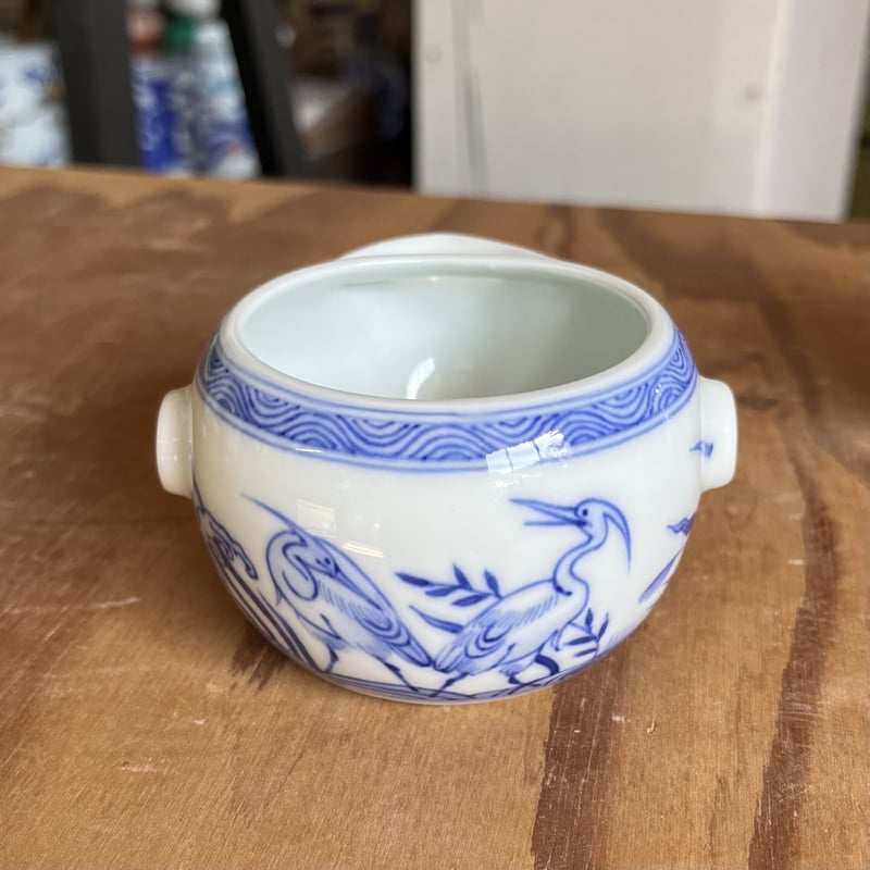 染付鷺文茶器揃 | 辻精磁社 つじのくら