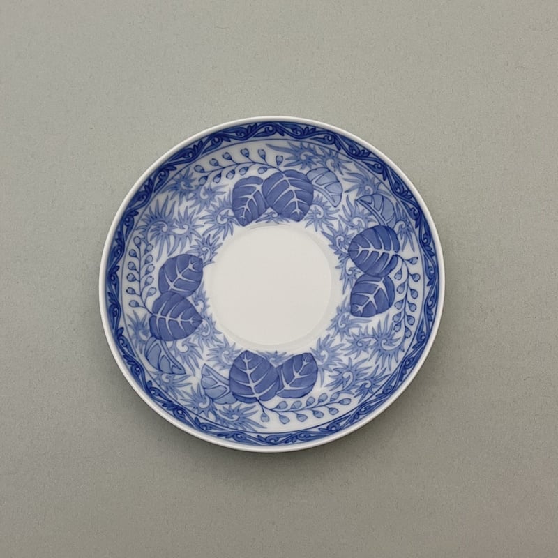 平安 艶彩 造 方円草花文 染付 茶入 茶壺 染付桐花唐草文デミタス碗 | 辻精磁社 つじのくら