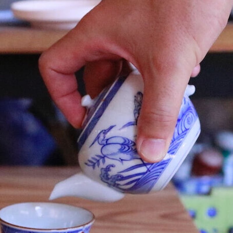 染付鷺文茶器揃 | 辻精磁社 つじのくら