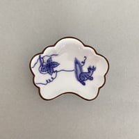 染錦瑞雲鳳凰文菊型盛皿 | 辻精磁社 つじのくら