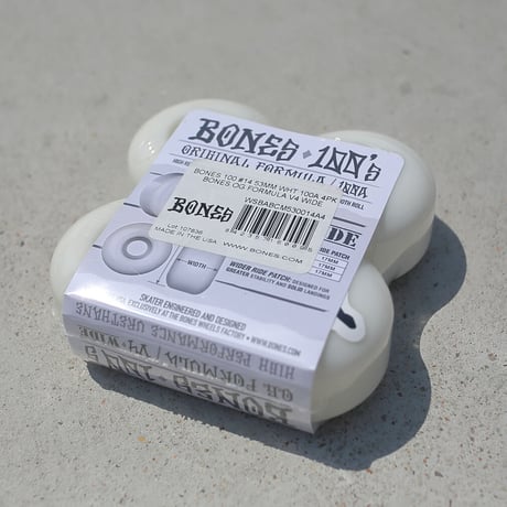 BONES 100'S ORIGINAL FORMULA/100A 53MM V4 WIDE ボーンズ ホワイト