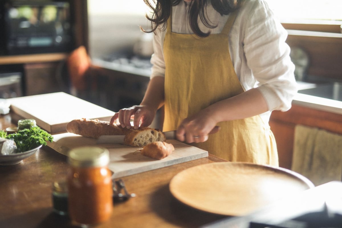 エプロン（柚子） linen made in Japan |