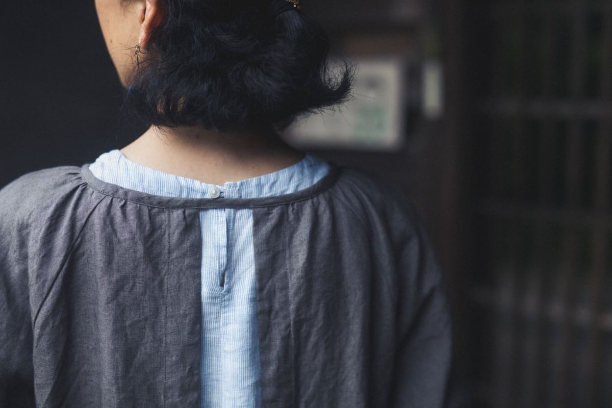 割烹着（蕎麦） linen made in Japan |