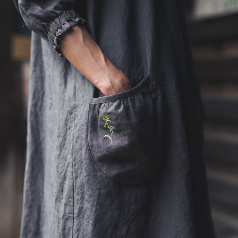 割烹着（蕎麦） linen made in Japan |