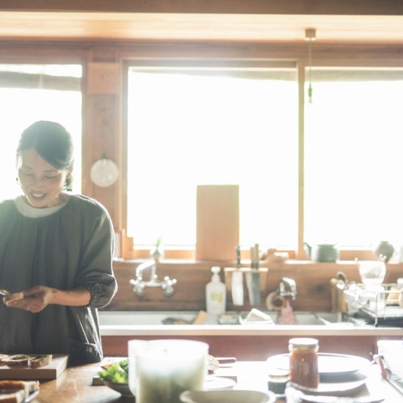 割烹着（蕎麦） linen made in Japan |