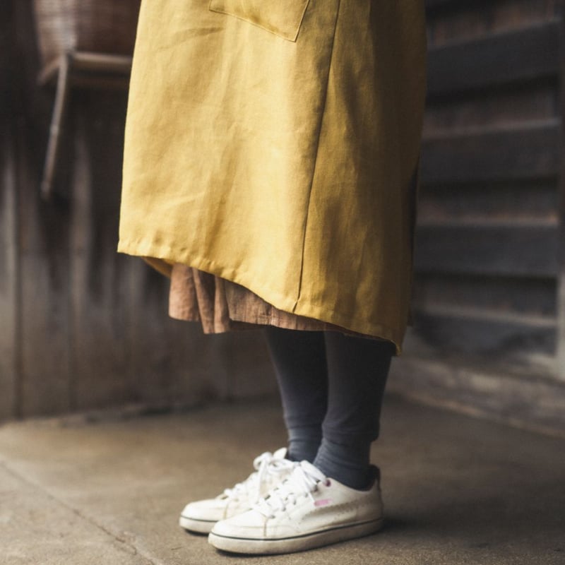 エプロン（柚子） linen made in Japan |