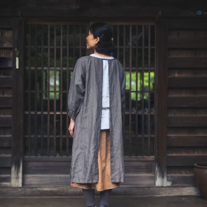 割烹着（蕎麦） linen made in Japan |