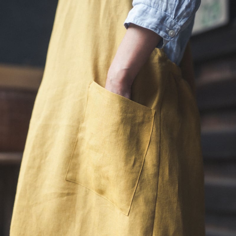 エプロン（柚子） linen made in Japan |