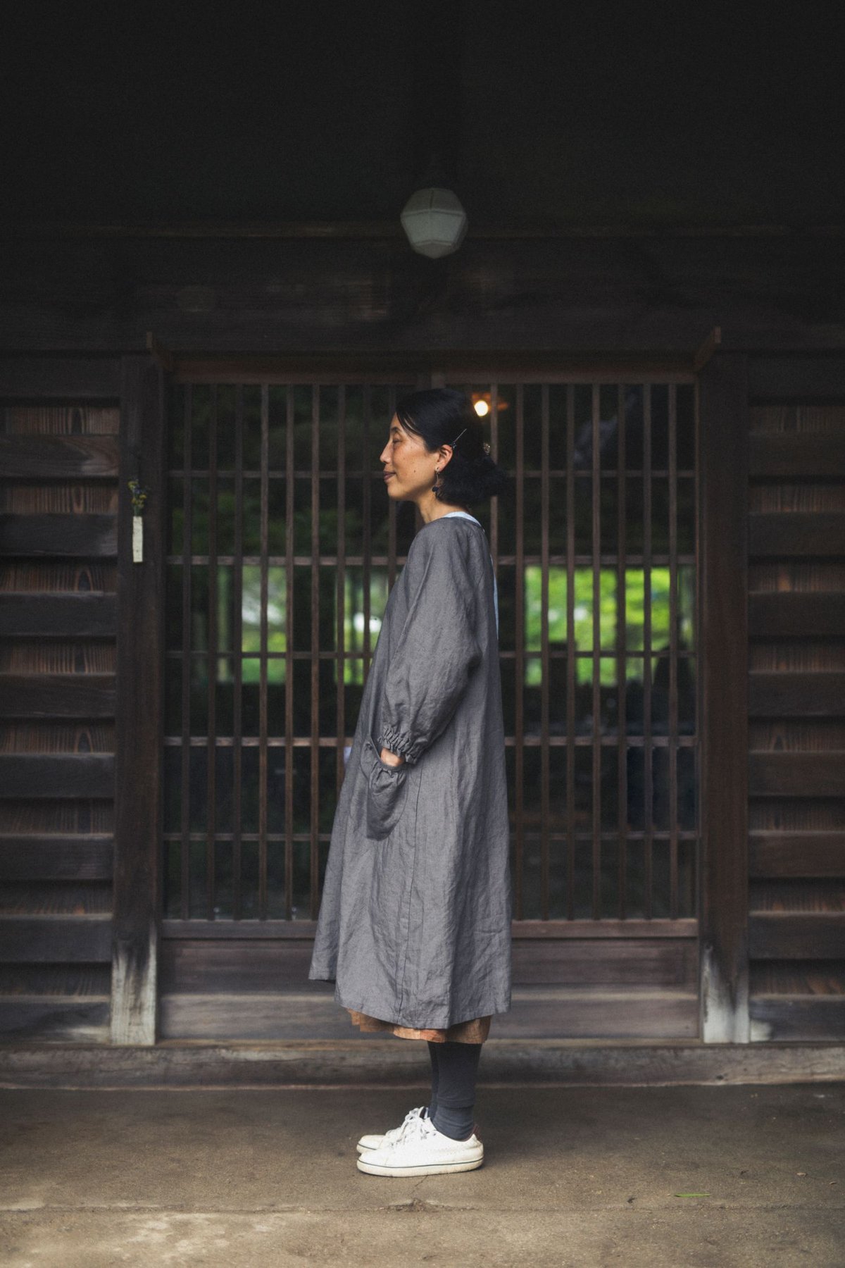 割烹着（蕎麦） linen made in Japan |