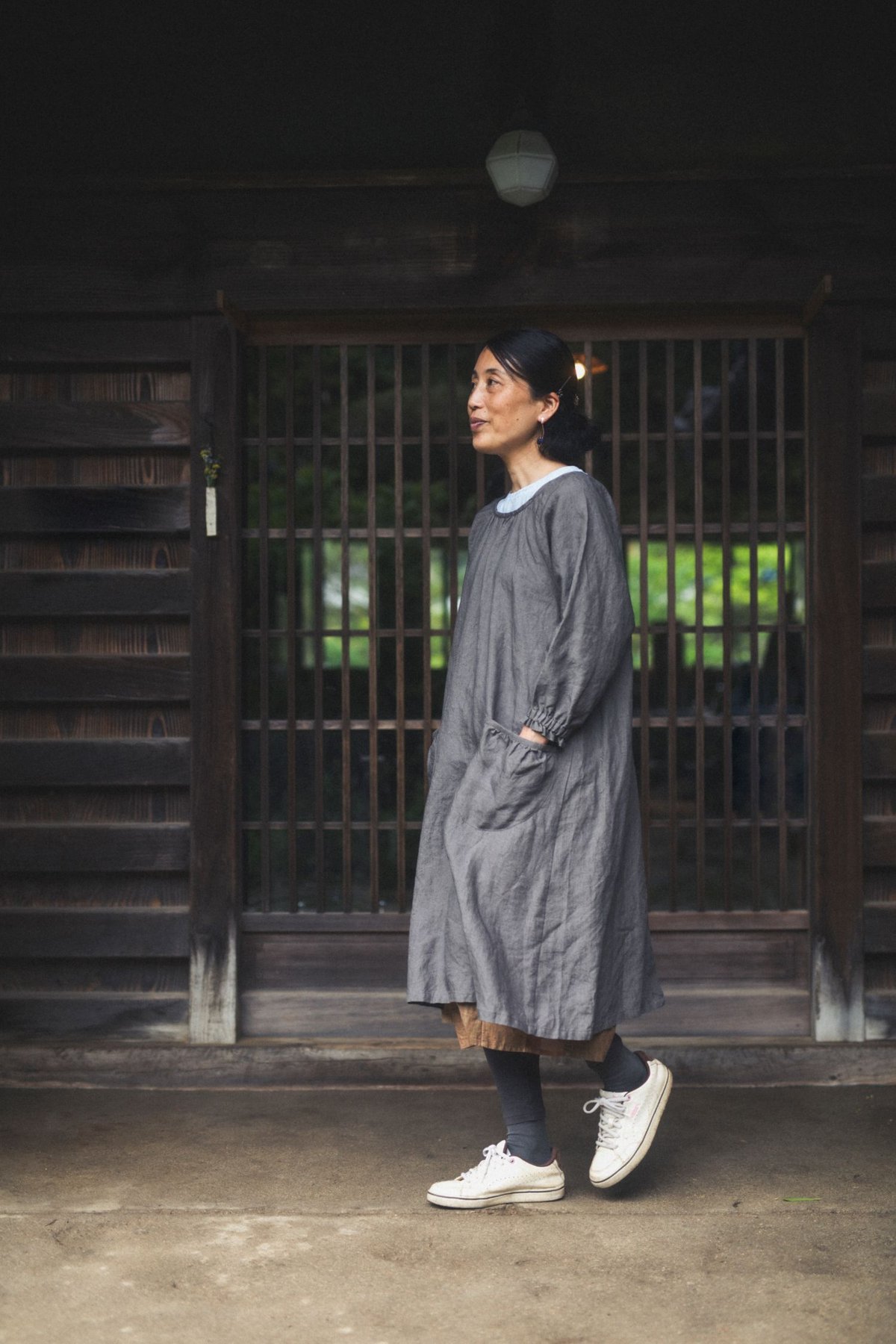 割烹着（蕎麦） linen made in Japan |