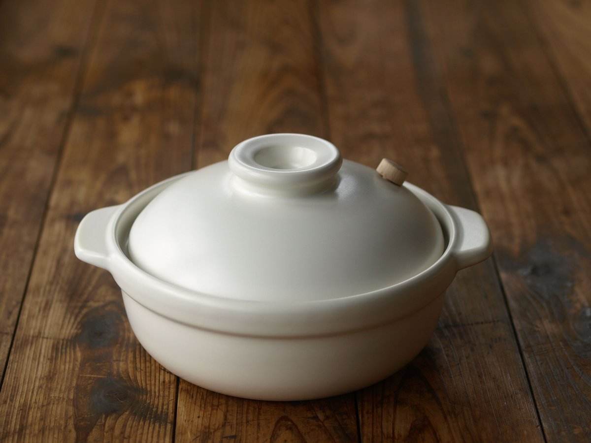 マスタークック　土鍋 3合　浅鍋、説明書、使い方レシピ付き マスタークック 土鍋 3合 浅鍋、説明書、使い方レシピ付き