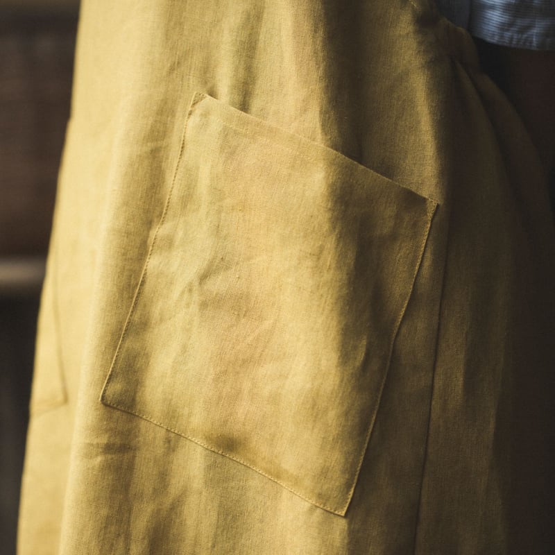 エプロン（柚子） linen made in Japan |