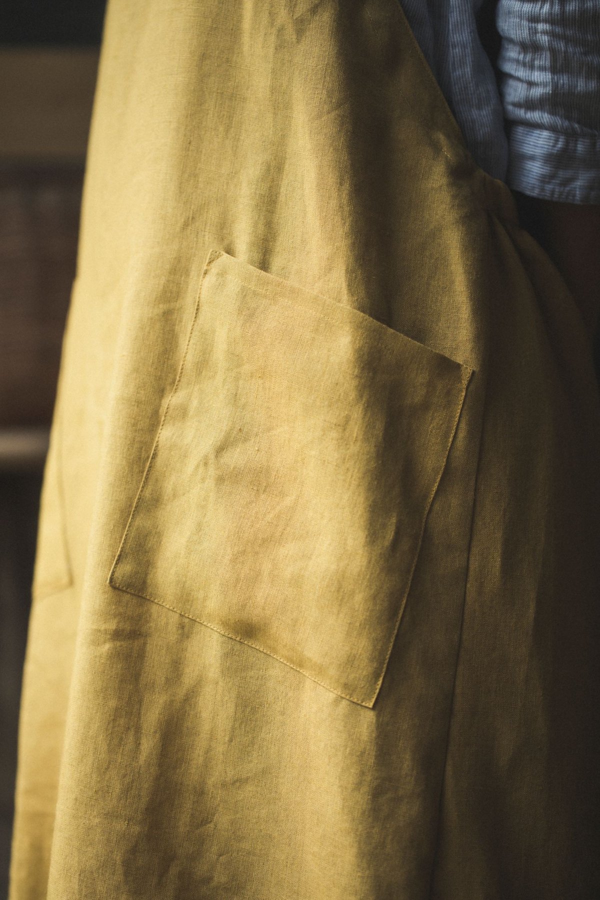 エプロン（柚子） linen made in Japan |