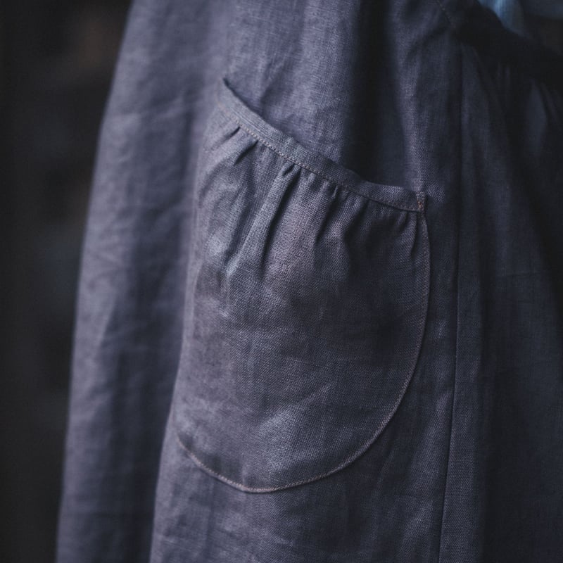 エプロン （オーダーメイド：生地の色、ポケットの形お選