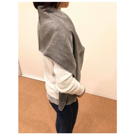 麻炭染めHempsilkショール・長方形