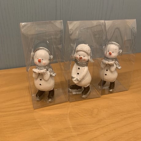 耳当てスノーマン｜手のひらサイズのクリスマス置物