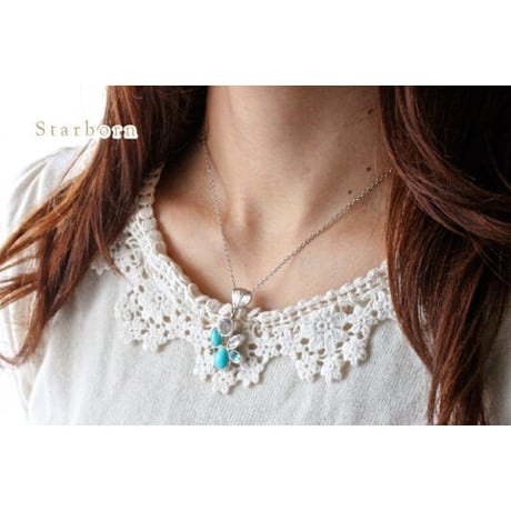**: Clear quartz * Apatite * Turquoise * White topaz *;*
