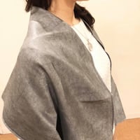 麻炭染めHempsilkショール・長方形