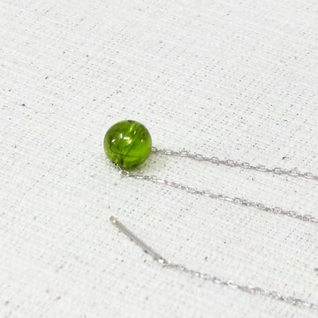 ペリドットピンチェーンネックレスK18WG