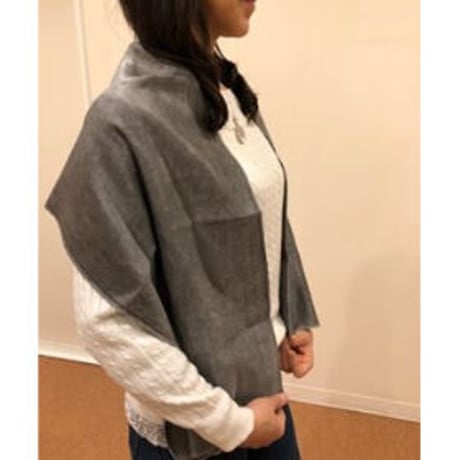 麻炭染めHempsilkショール・長方形