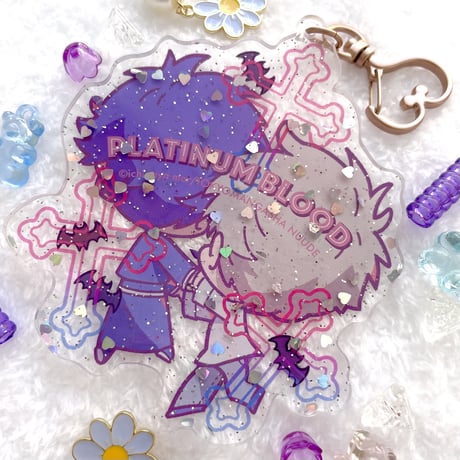 『PlatinumBlood プラチナ・ブラッド』💜アルと要の❣️カップルきらきらハートホロ𝑩𝑰𝑮アクキー