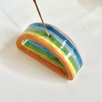 虹のお香たて