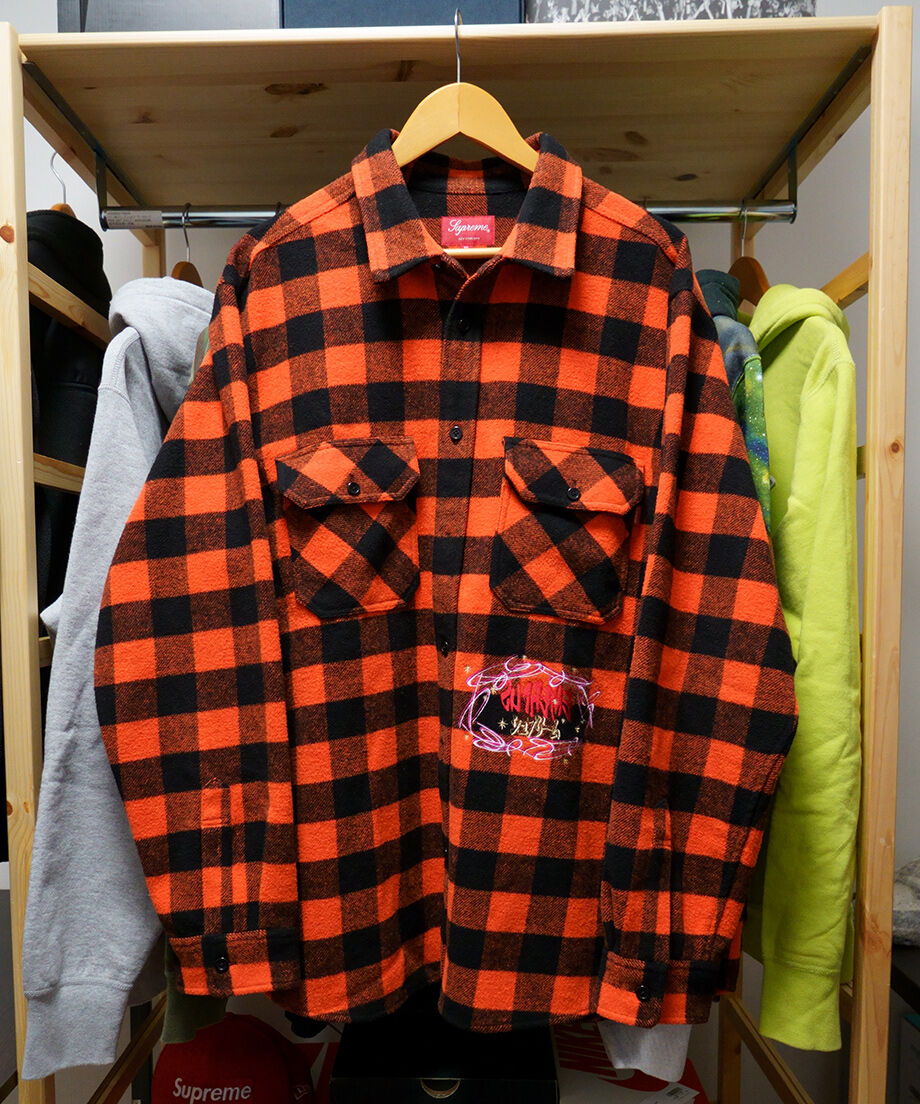 超安い】 Supreme オレンジ系チェック ブークレジップシャツ 超安い】 Supreme オレンジ系チェック ブークレジップシャツ