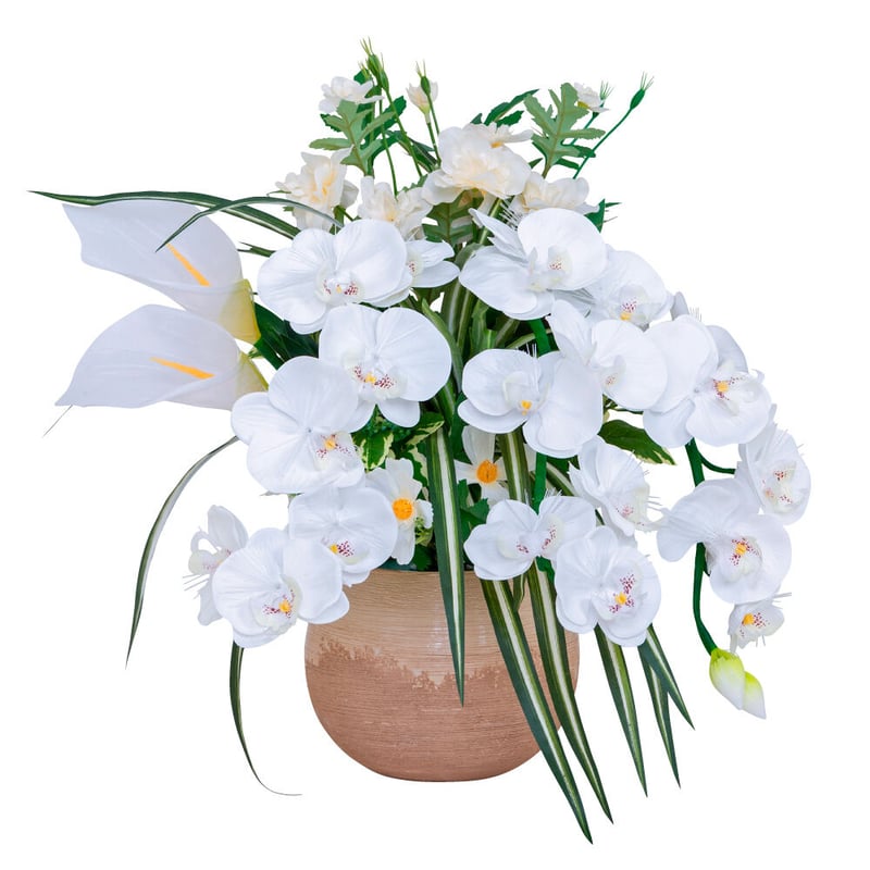 彩の華 ルミナスアレンジ 胡蝶蘭・光触媒 LED仕様（1ヶ入） | 輪島漆器