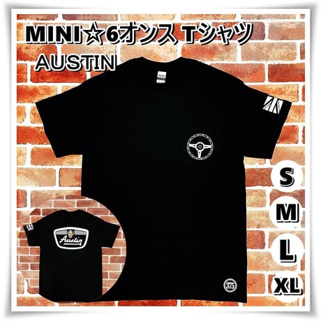 MINI ☆6オンス ポケット付きTシャツ＜黒＞ＡＵＳＴＩＮ☆4サイズ展開