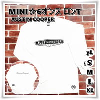 MINI ☆6オンス コットン100 ロンT＜白＞AUSTIN COOPER☆ローバーミニ