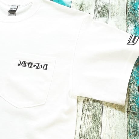 JIMUNY ☆6オンス ポケット付きTシャツ＜白＞トランスファーデザインJA11/JA22☆4サイズ展開