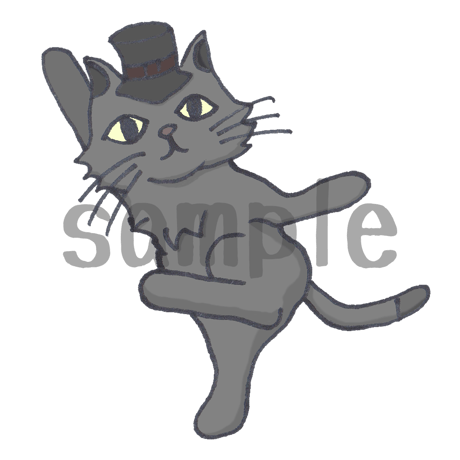 【イラスト】ヨガ猫 - 踊るシヴァ神のポーズ （2）