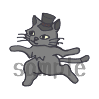 【イラスト】ヨガ猫 - 戦士のポーズ2