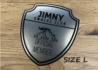 ジムニーオーナーズクラブ　オフィシャルエンブレム L（ステンレスカラー）