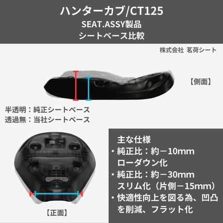 G-Series HONDA ハンターカブ/CT125 SEAT.ASSY製品 【艶消ブラック】 0720